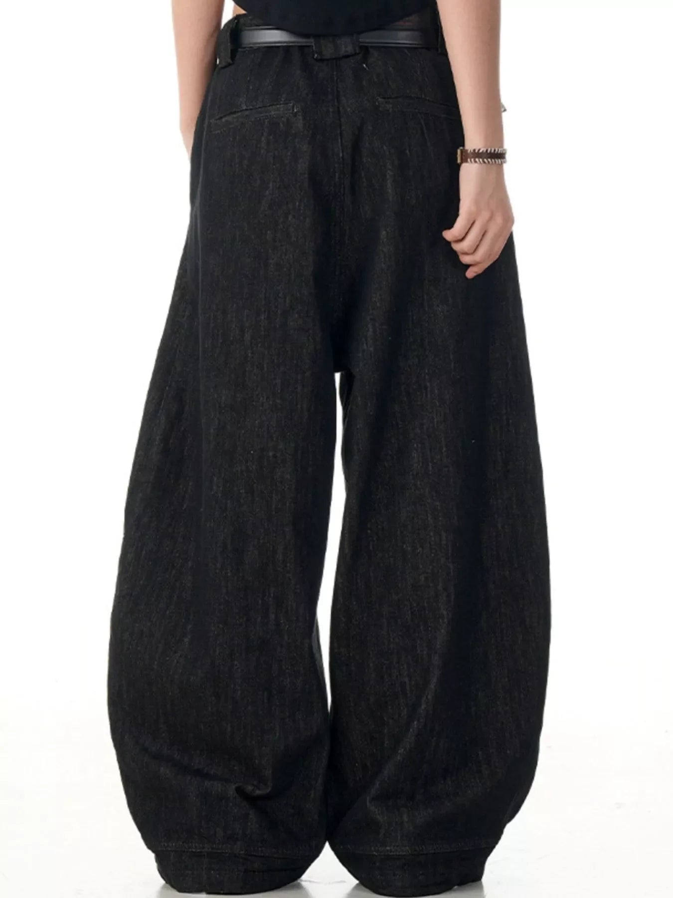 Men's Wide Leg Wash Jeans
