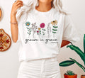 Grown In Grace Floral Comfort Colors Tee