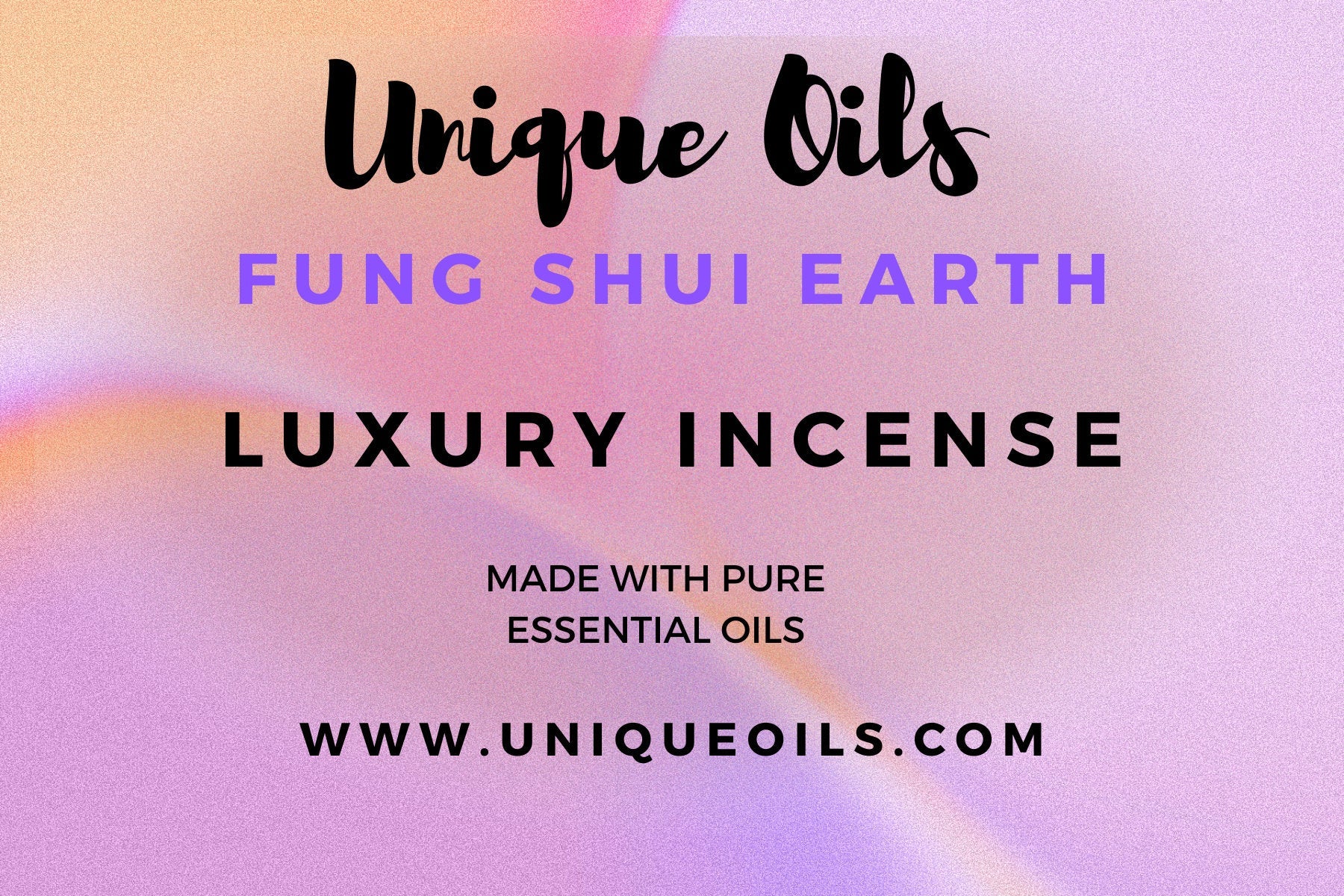 Unique Oils Luxury Incense - Fung Shui Earth (pack of 10)