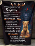 Manta para Hija – Regalo de Consuelo y Calidez de Papá Manta Acolchada de Forro Polar Sherpa NTTDsp