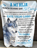 Manta para Hija – Regalo de Consuelo y Calidez de Papá Manta Acolchada de Forro Polar Sherpa NTTDsp