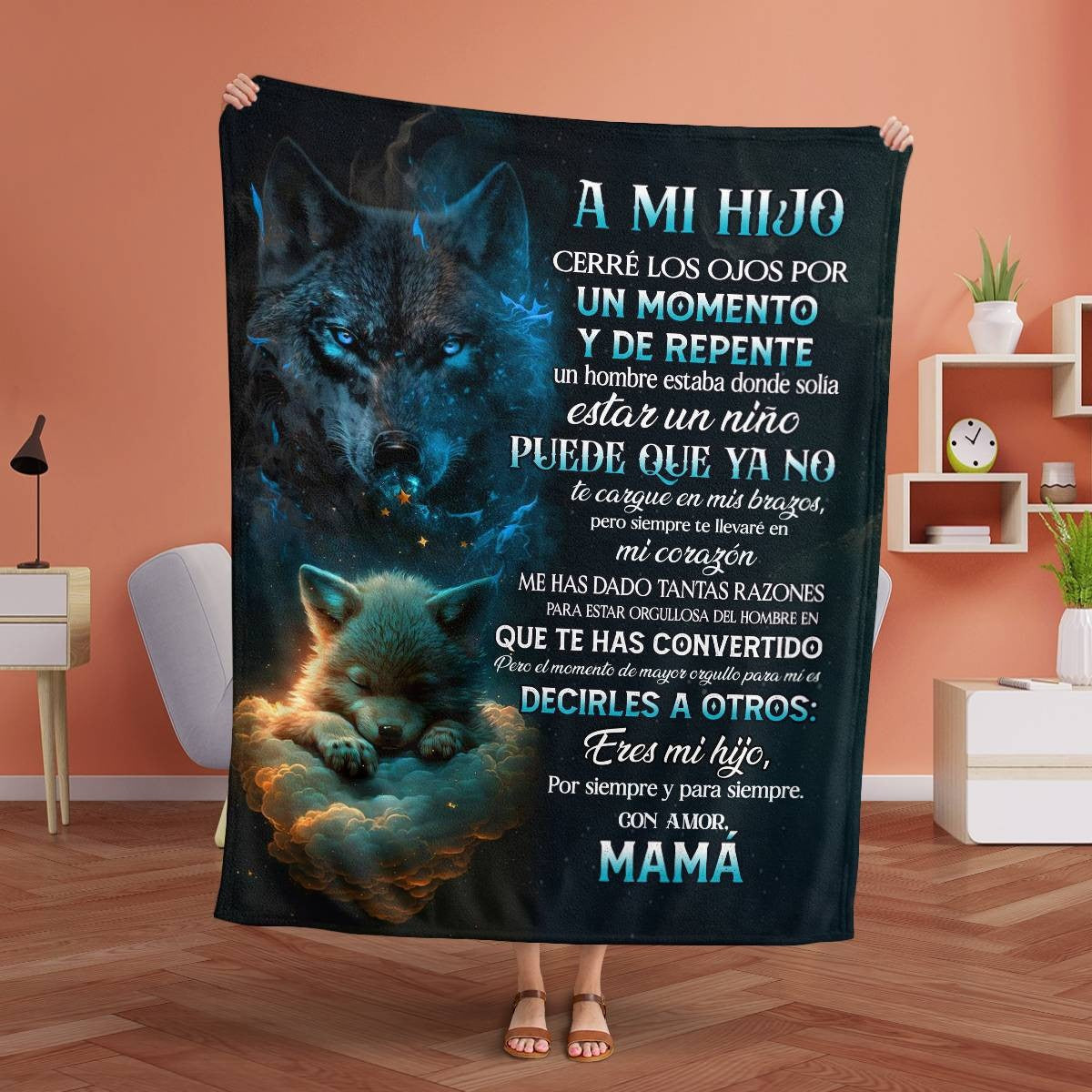 MANTA PARA HIJO – REGALO DE COMODIDAD Y CALOR DE MAMÁ Manta acolchada de forro polar Sherpa NTTDsp