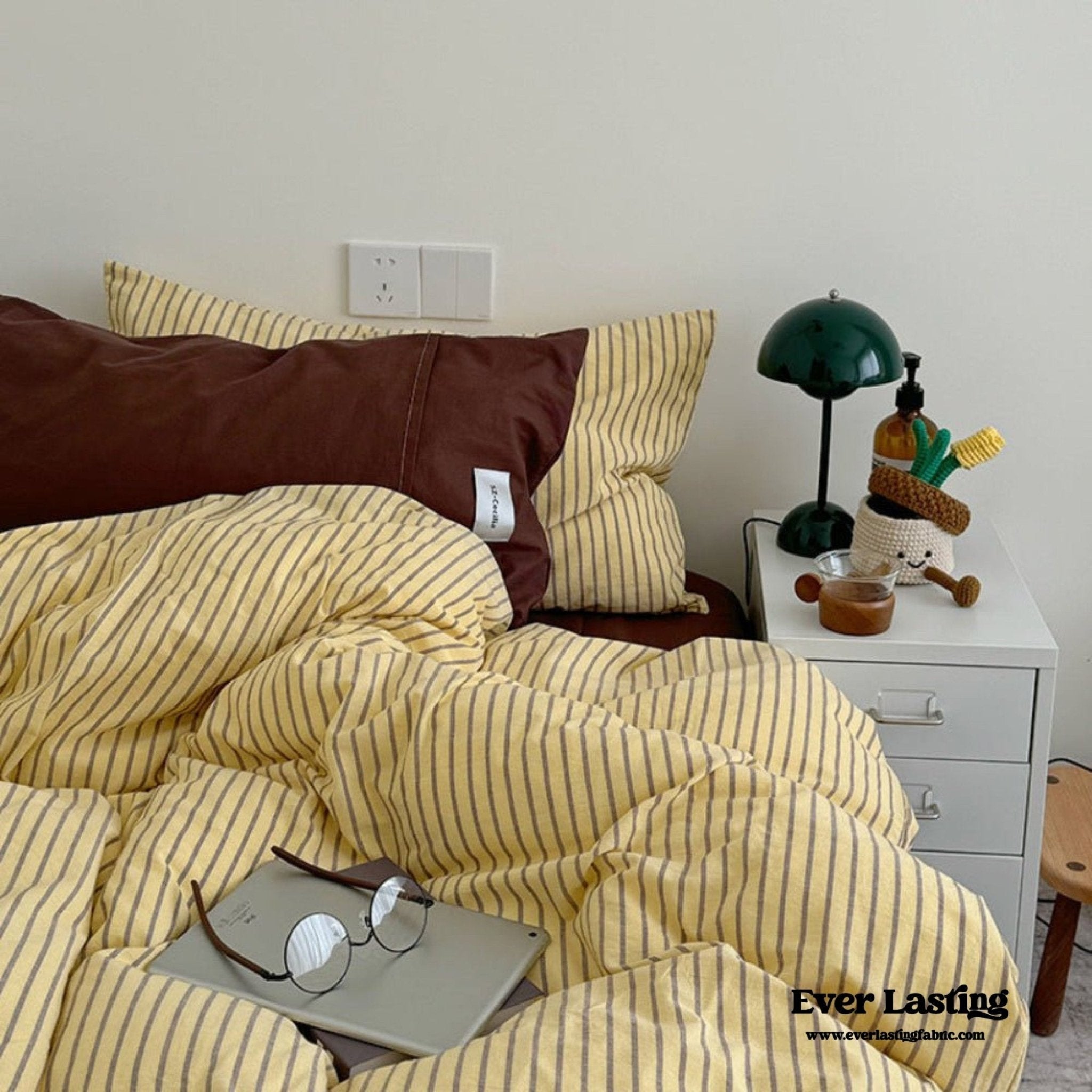 James Striped Bedding Set / Green