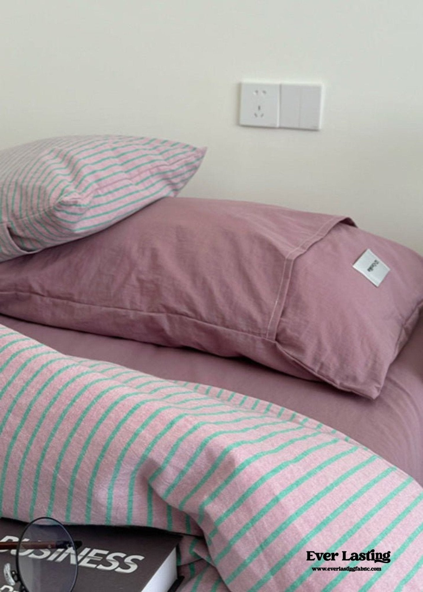 James Striped Bedding Set / Green