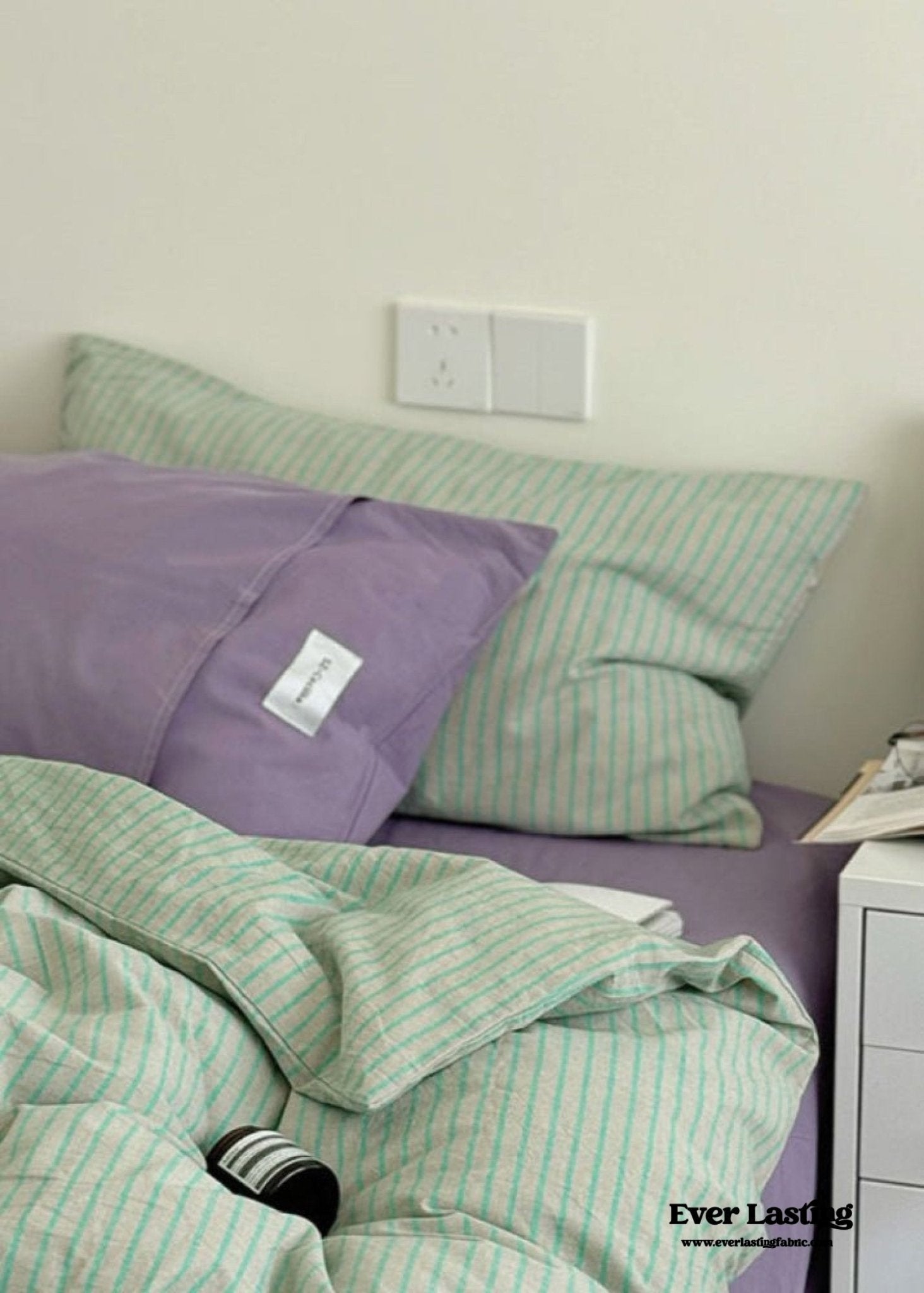 James Striped Bedding Set / Green