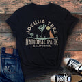 Joshua Tree National Park Scenic Desert Landscape Illustration Sunset Stars Graphic Tee