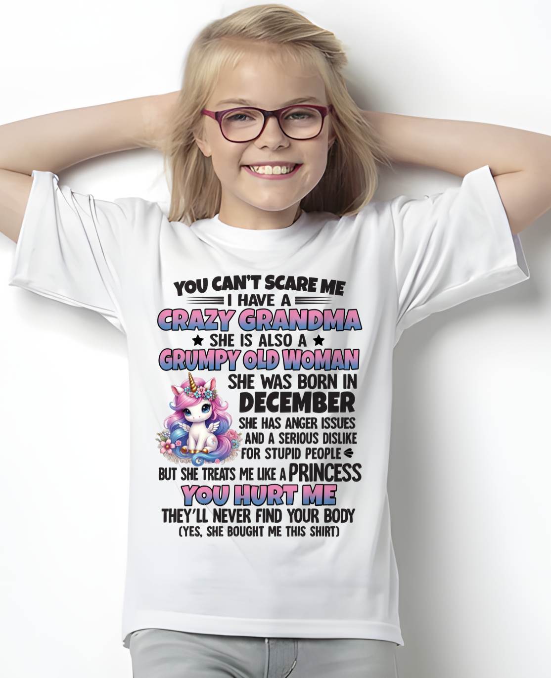 DECEMBER - YOU CAN'T SCARE ME - GIFT FROM GRANDMA - NGHL12 (SKU09-106-12)