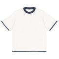 Bleach White with Navy Trim Knitted classic tee