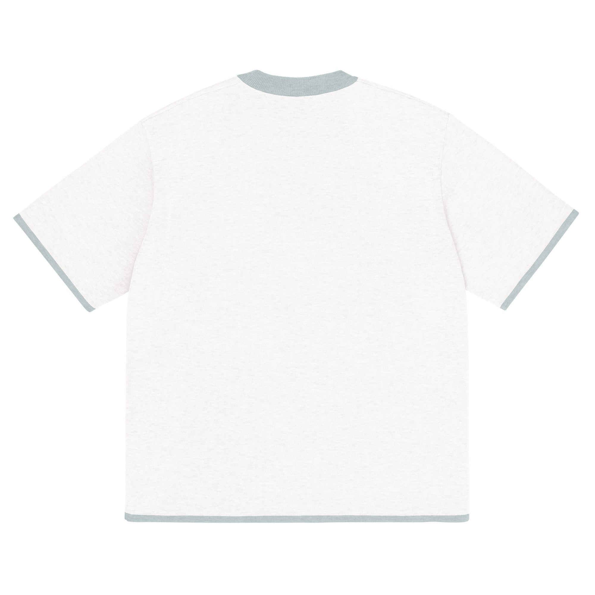 White Powder with Blue Trim Knitted classic tee