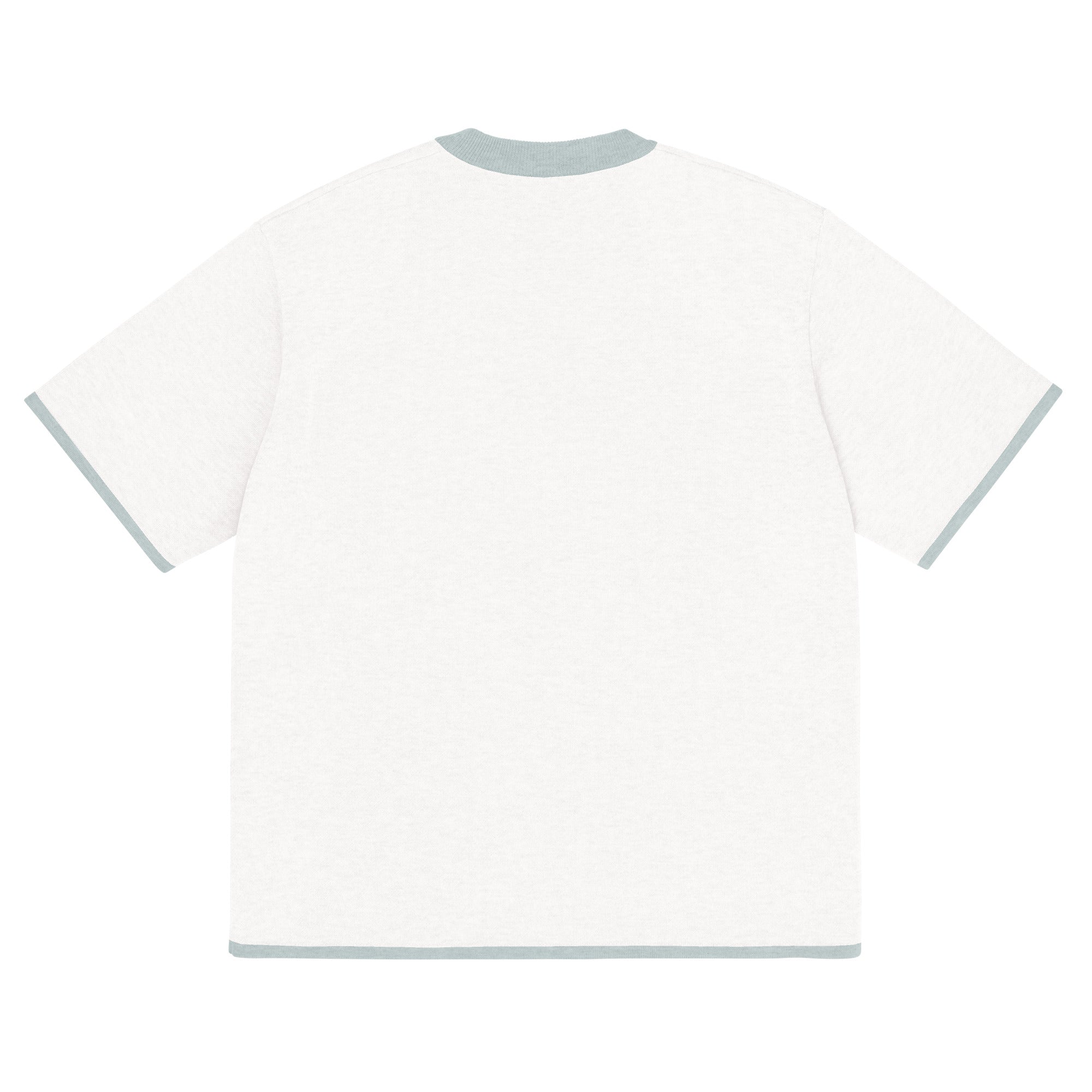 White Powder with Blue Trim Knitted classic tee