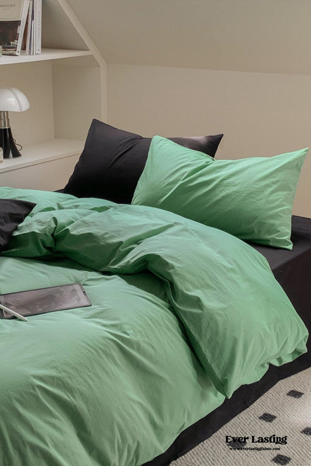 Mixed Color Maximalist Bedding Set / Green + Pink