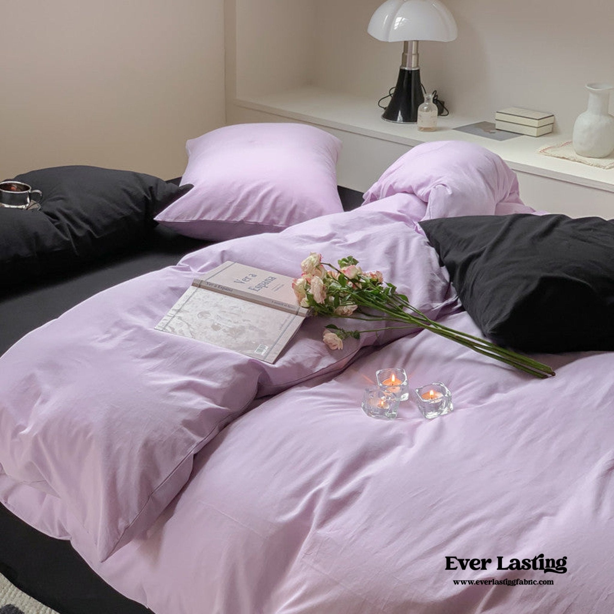 Mixed Color Maximalist Bedding Set / Green + Pink