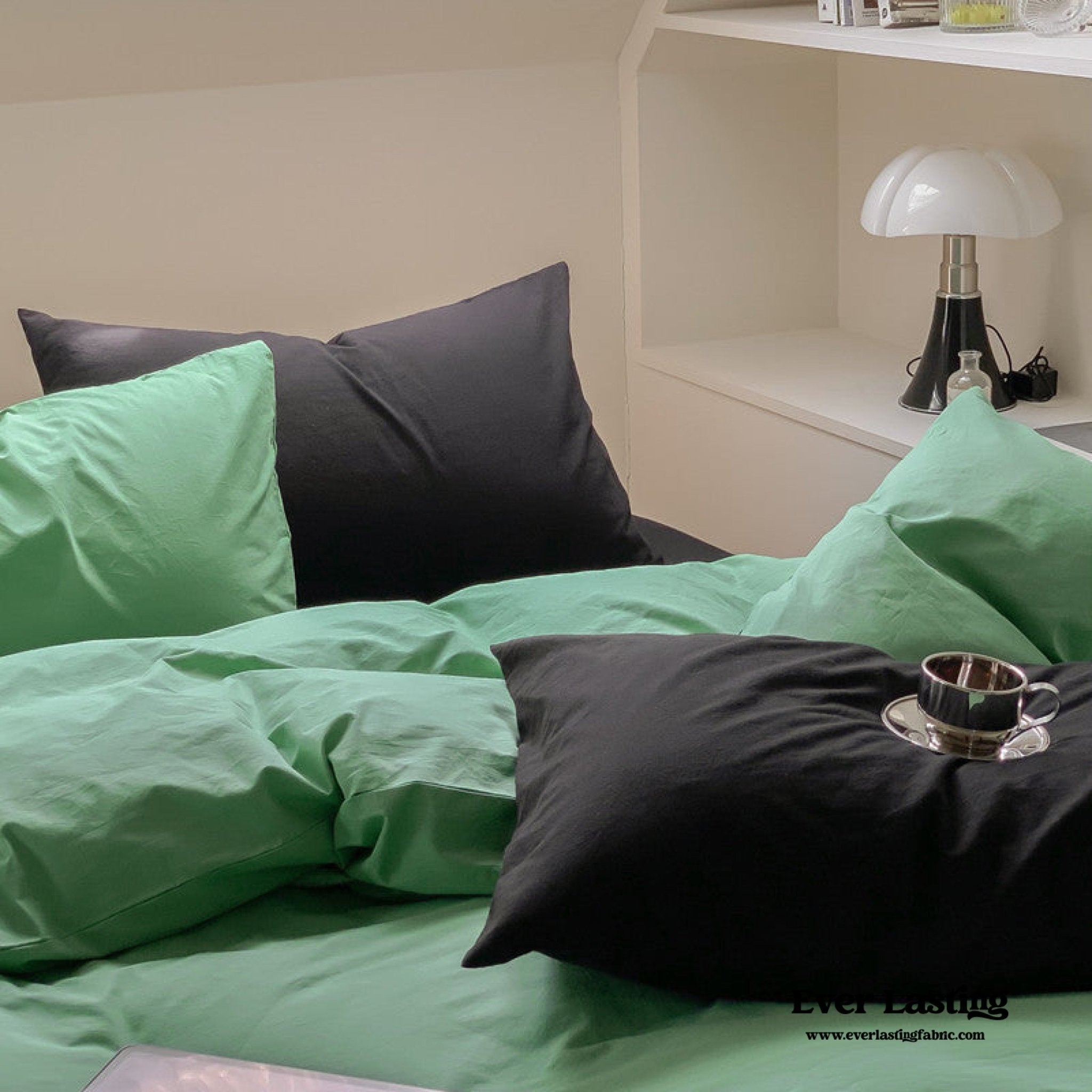 Mixed Color Maximalist Bedding Set / Purple + Black