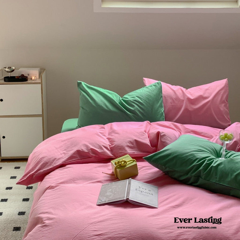 Mixed Color Maximalist Bedding Set / Purple + Black