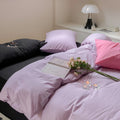 Mixed Color Maximalist Bedding Set / Purple + Black