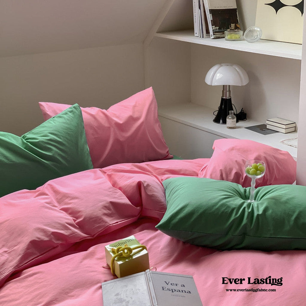 Mixed Color Maximalist Bedding Set / Purple + Black