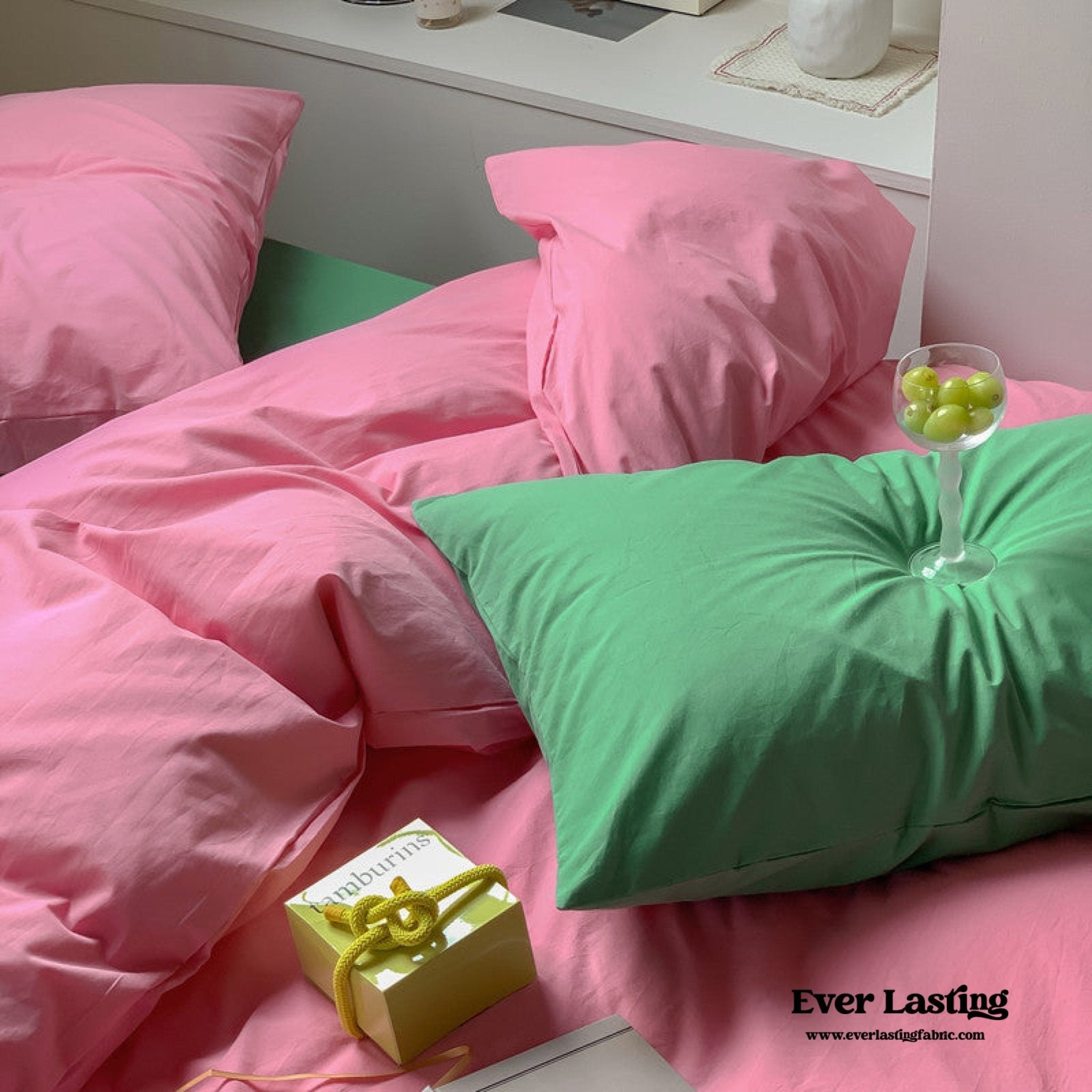 Mixed Color Maximalist Bedding Set / Purple + Black