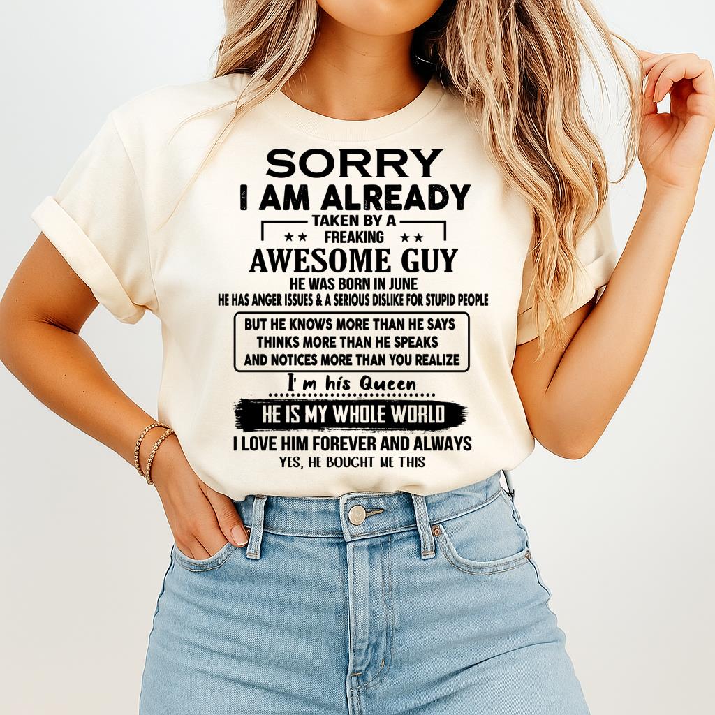 June - Awesome Guy - Perfect gift for your girlfriend or wife From Husband - NGHL06 (SKUT08-11-06)