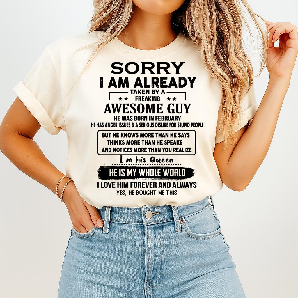 February - Awesome Guy - Perfect gift for your girlfriend or wife from Husband - NGHL02(SKUT08-11-02)