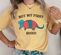 Not My First Rodeo Armadillo Graphic Illustration Featuring Western Humor For Everyday Wear Comfort Colors Tee