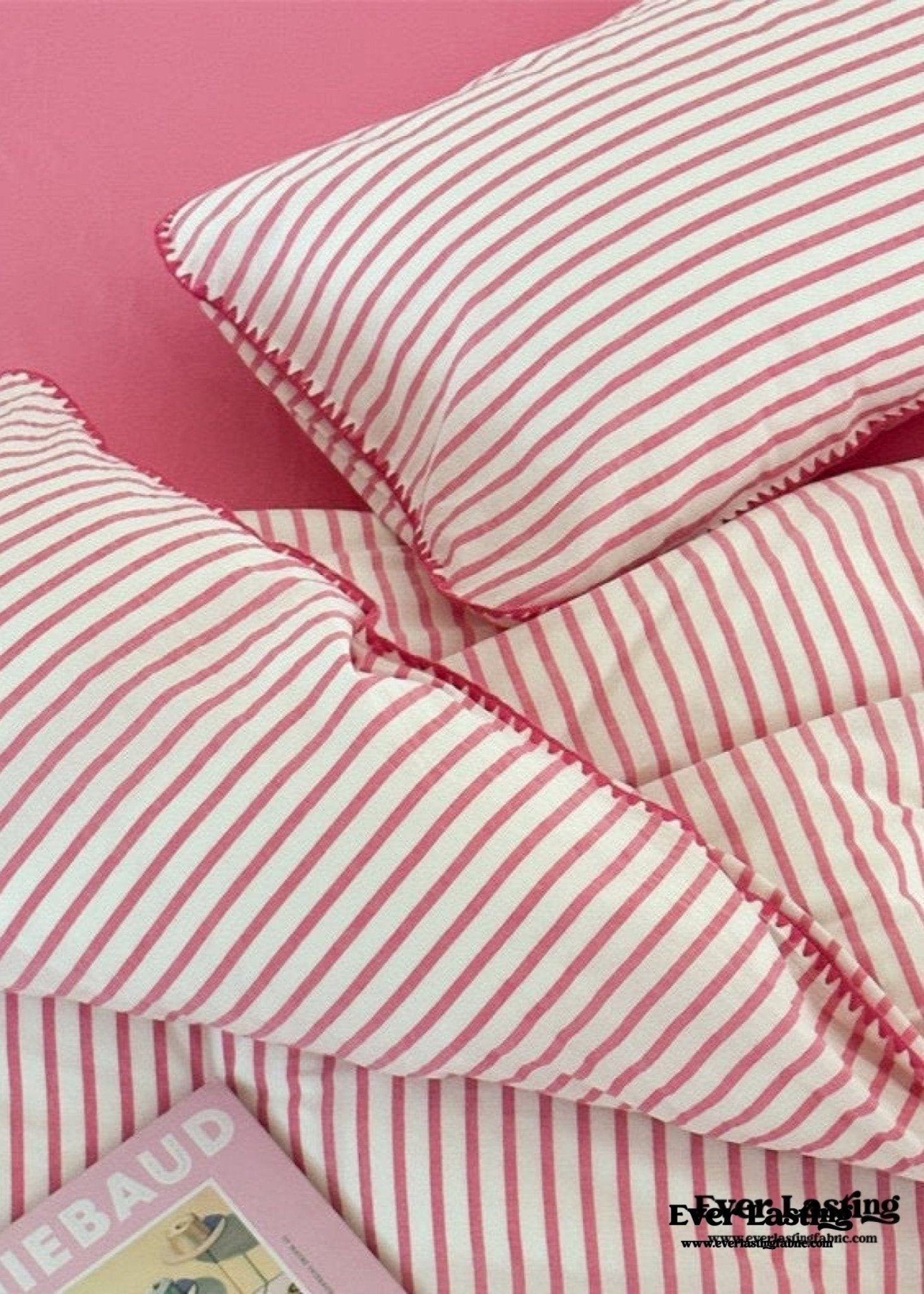 Pepper Candy Stripe Bedding Set / Purple + Green