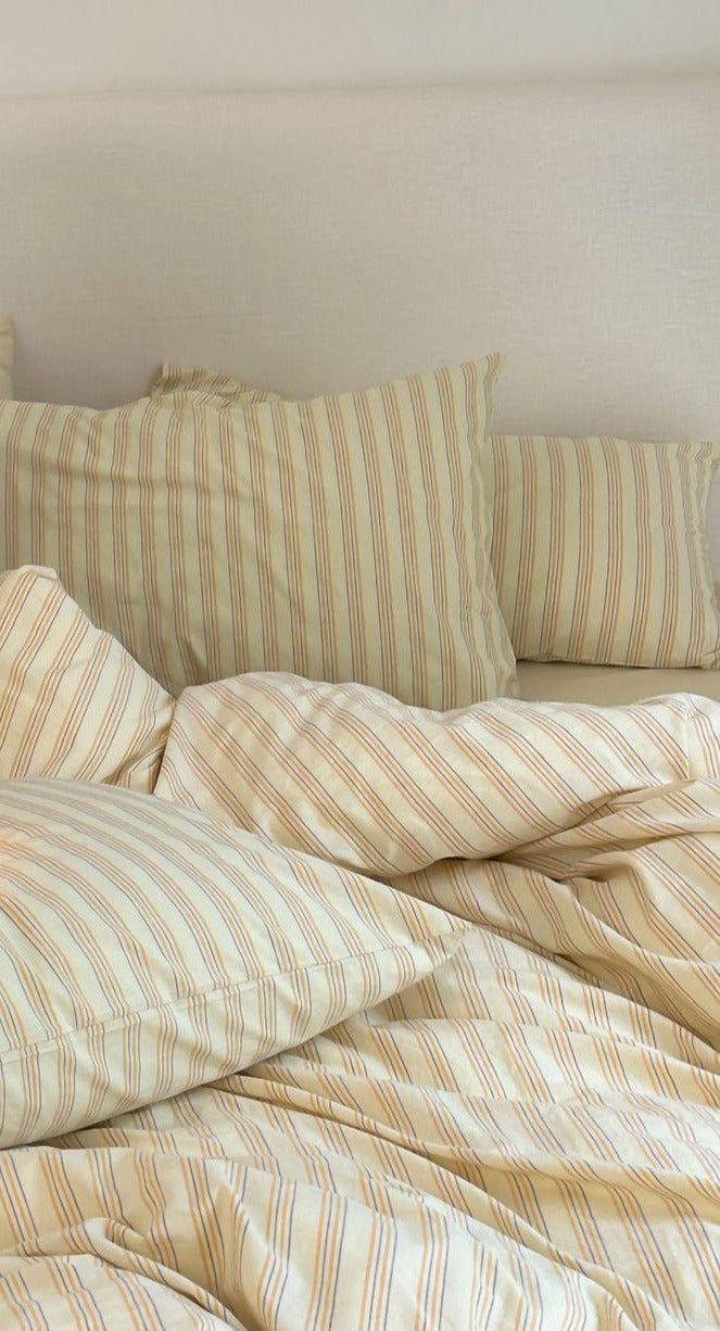 Refreshing Stripe Bedding Set / Yellow