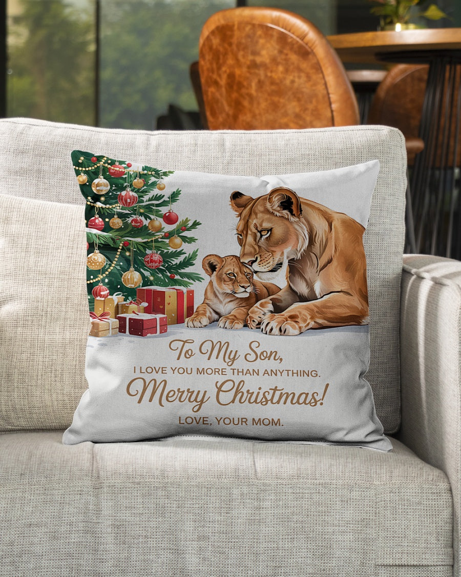 TO MY SON - CHRISTMAS PILLOW – PERFECT GIFT FROM MOM