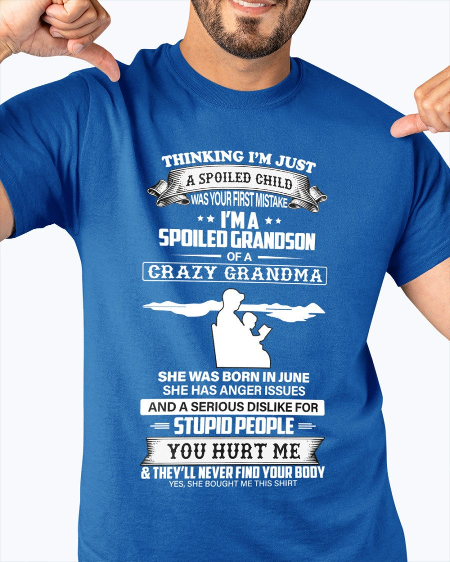 Spoiled by Grandma Shirt June Edition – From Grandma to Grandson NGHL06 (SKU-GMS2-06)