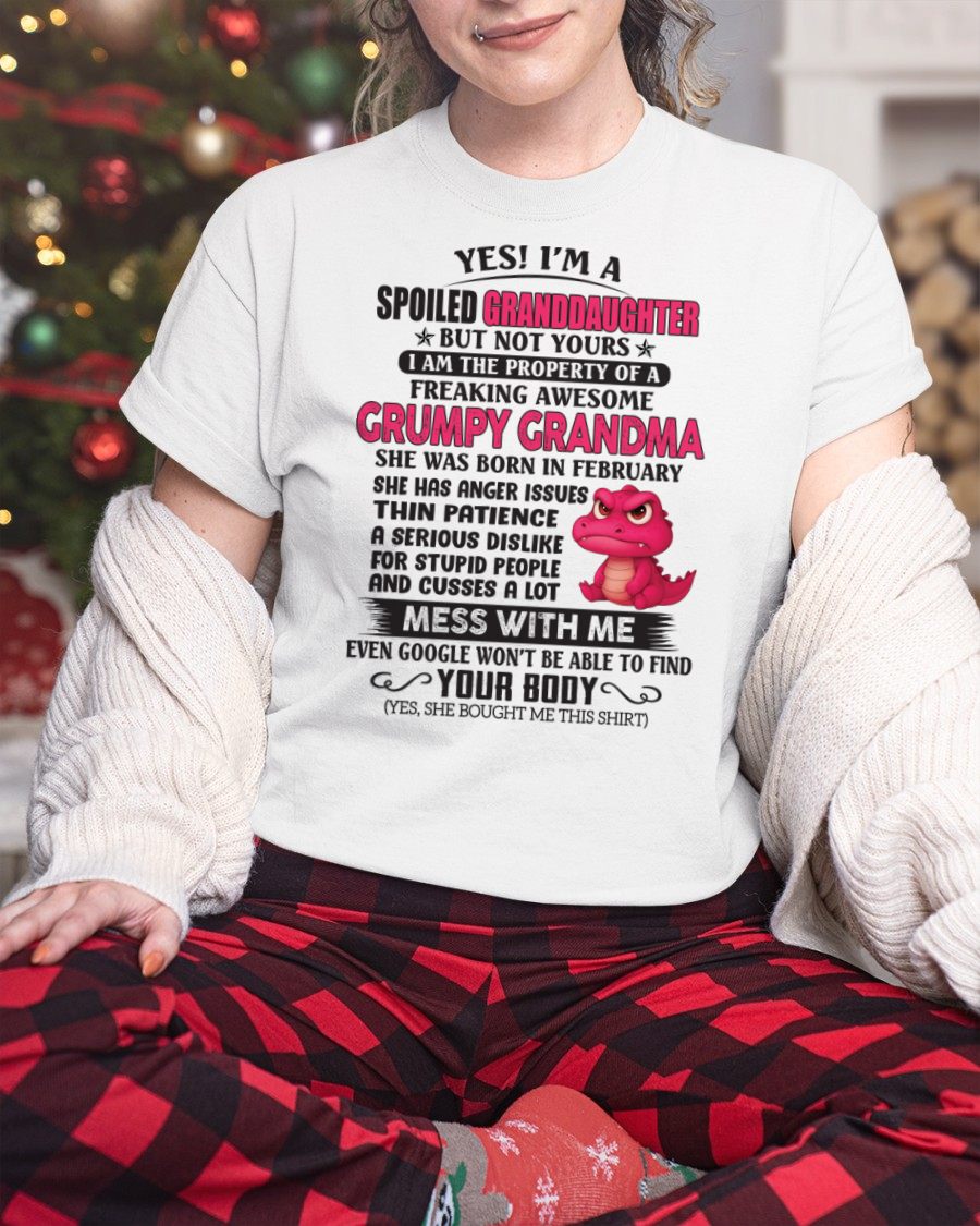 FEBRUARY - YES, I'M A SPOILED GRANDDAUGHTER - GIFT FROM GRANDMA - NGHL02 (SKU09-96-02)