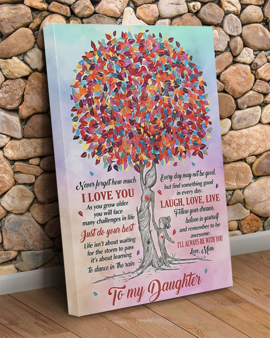 To My Daughter From Mom Canvas