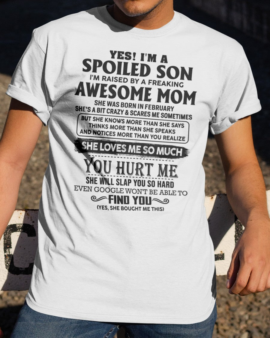February - Awesome Mom - Perfect gift for your son From Mom NGHL02 (SKU-SPW-02)