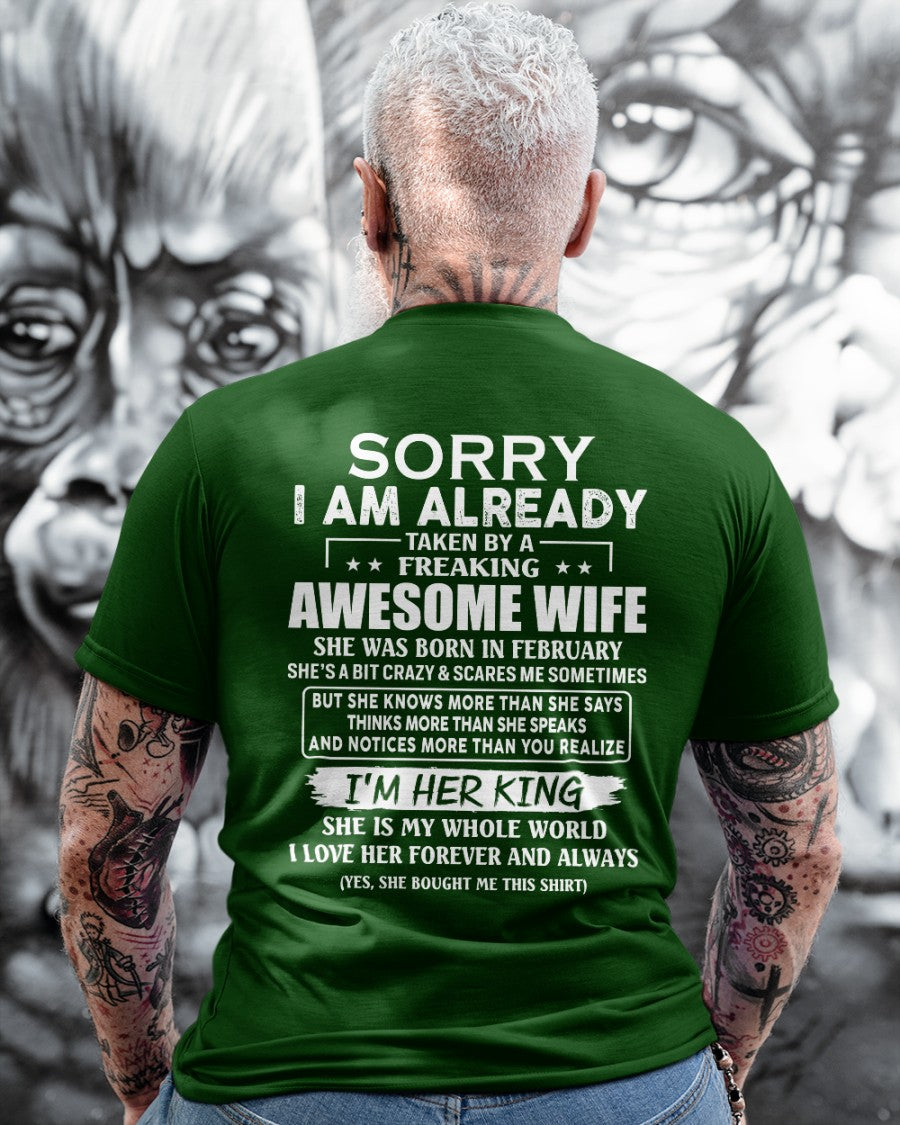 Awesome wife February - Perfect gift for husband from wife - NGHL02 (SKU68-79-02)