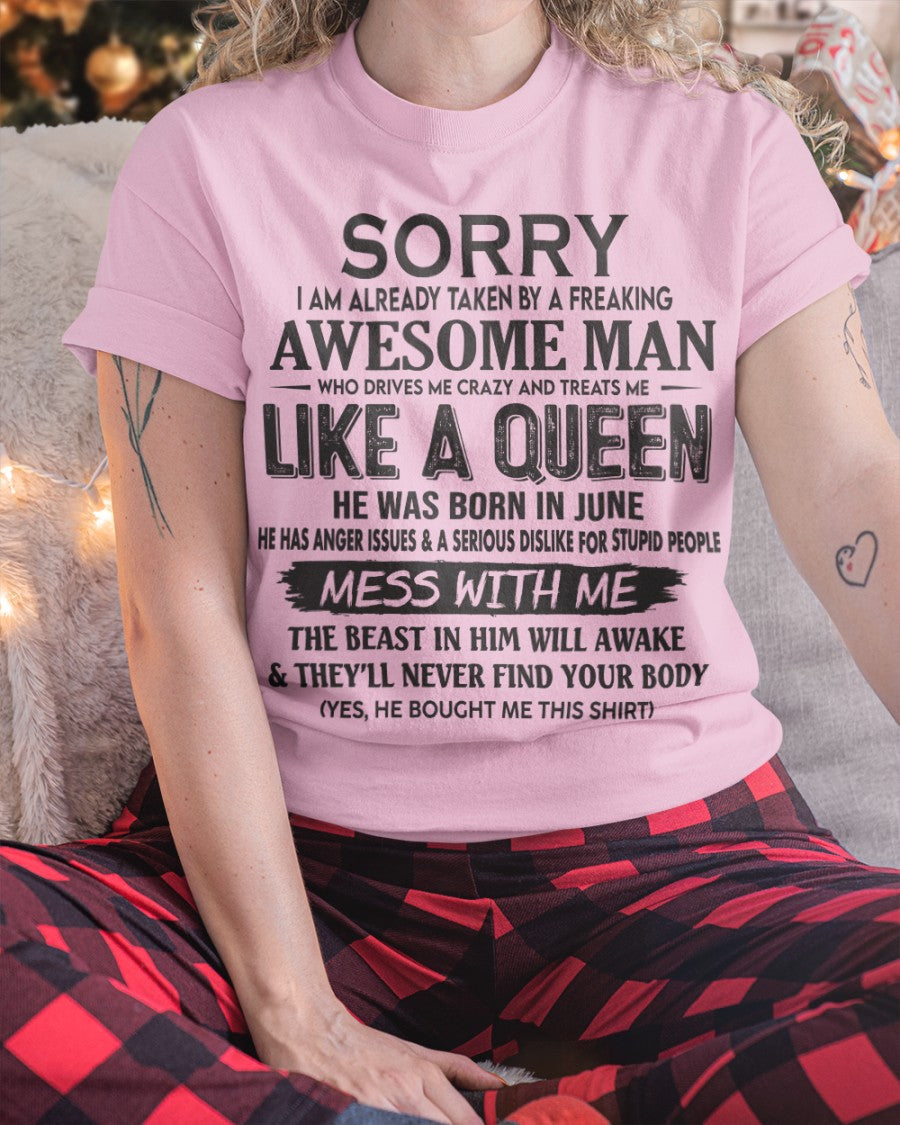 June - Awesome Man Born In June - Special gift for your Girlfriend - NGHL06 (SKU09-126-06)