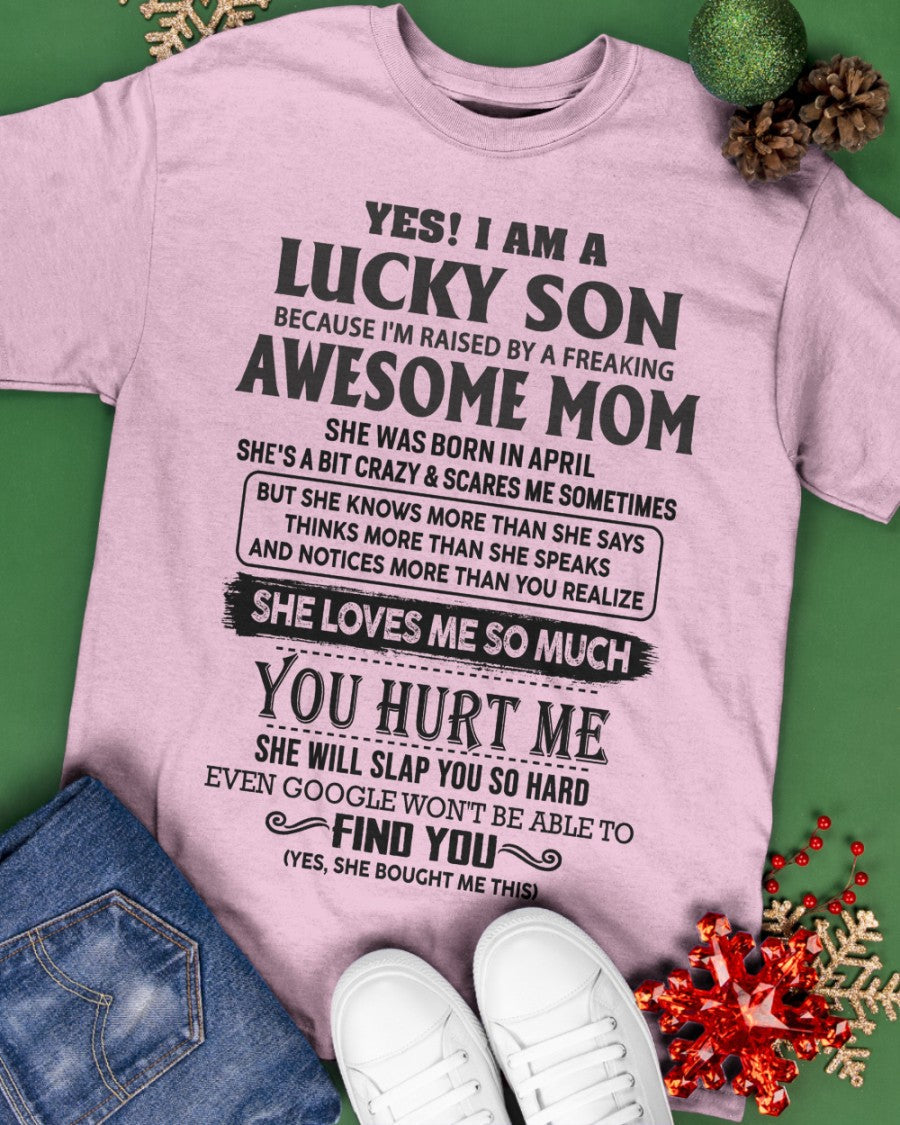 April - Awesome Mom - Perfect Gift For Your Son From Mom - NGHL04 (SKU-LKW-04)