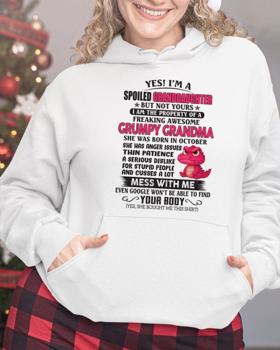 OCTOBER - YES, I'M A SPOILED GRANDDAUGHTER - GIFT FROM GRANDMA - NGHL10 (SKU09-96-10)