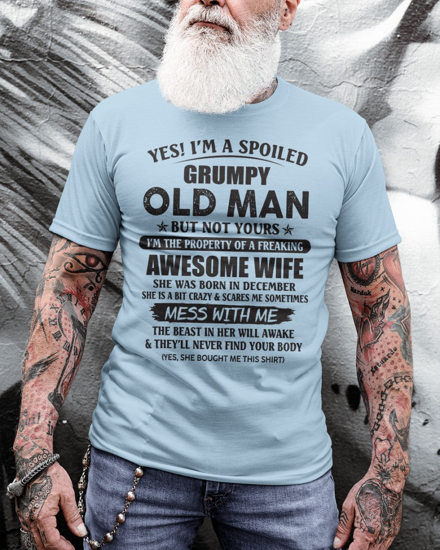 Awesome wife December - Perfect gift for husband from wife - NGHL12 (SKU96-68-12)
