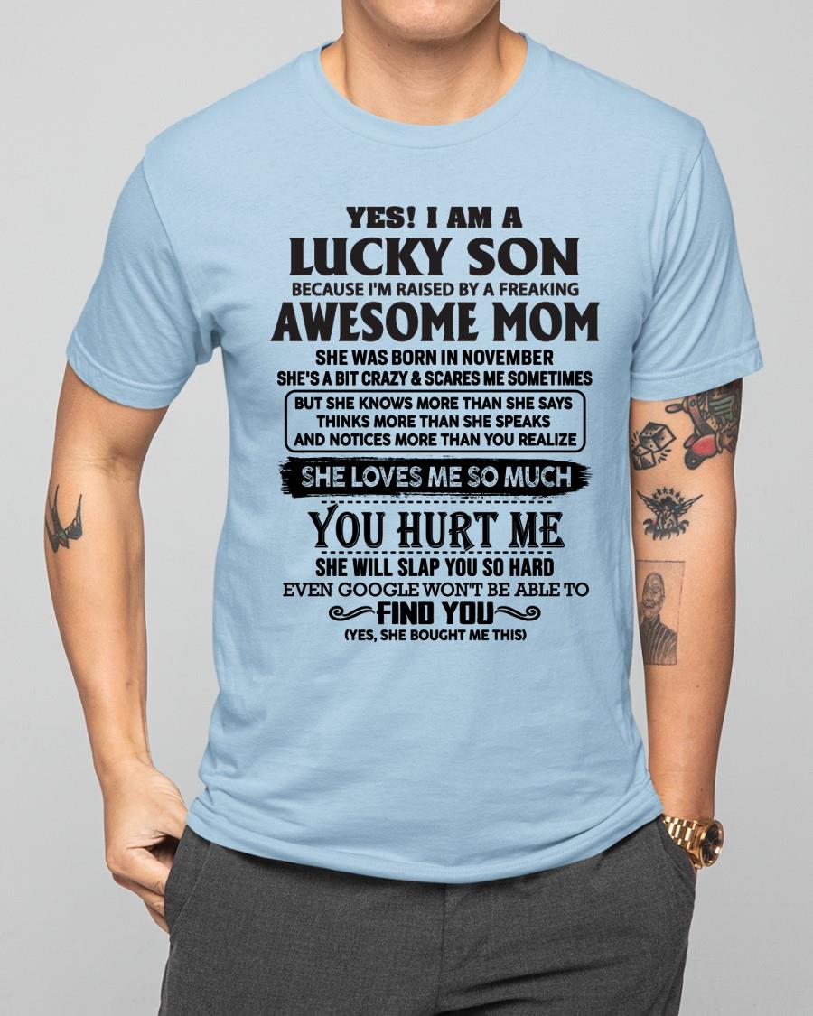 November - Yes! I'm A Lucky Son - Perfect gift for your son (SKU-LKW-11)
