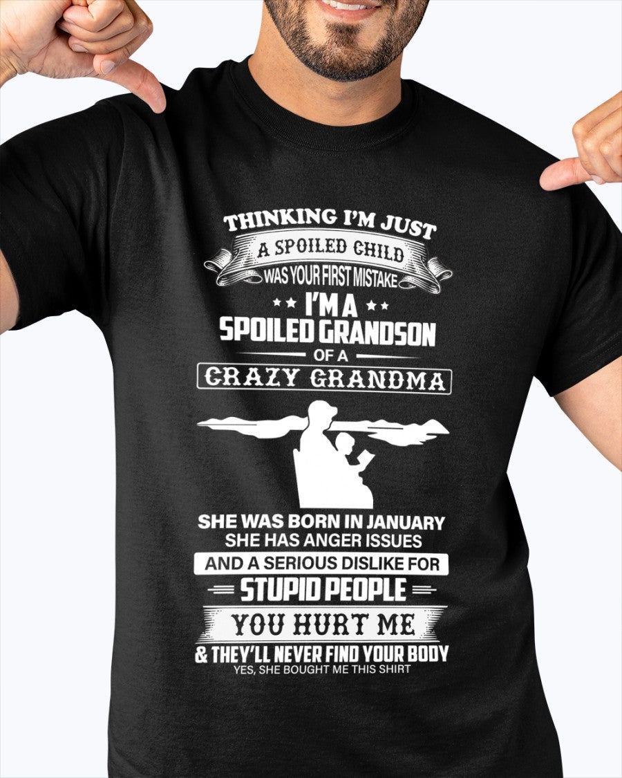 Spoiled by Grandma Shirt January Edition – From Grandma to Grandson NGHL01 (SKU-GMS2-01)