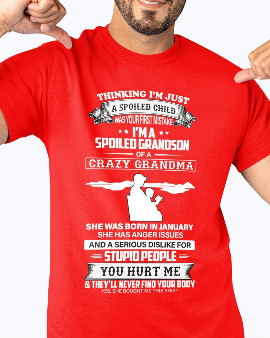 Spoiled by Grandma Shirt January Edition – From Grandma to Grandson NGHL01 (SKU-GMS2-01)