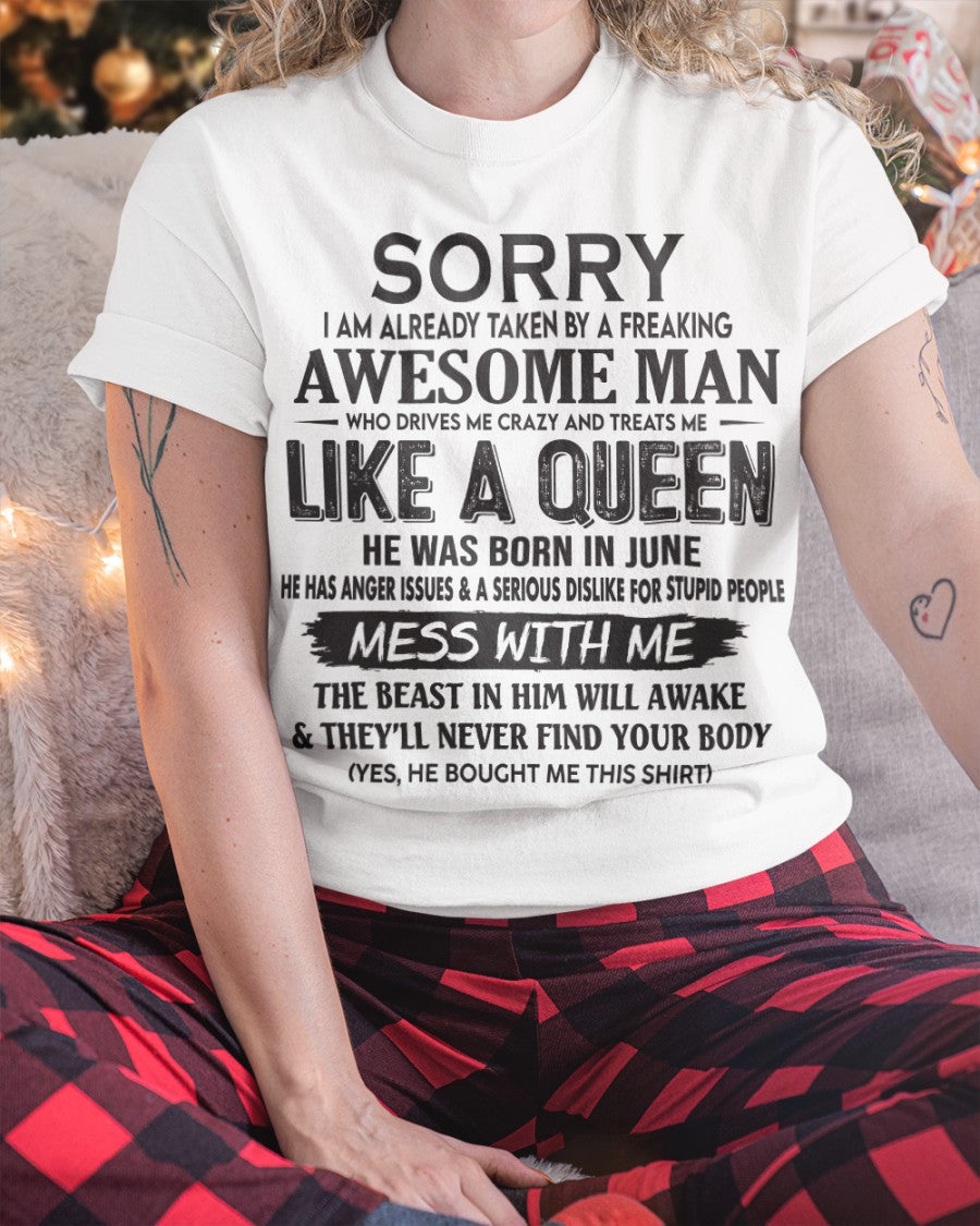 June - Awesome Man Born In June - Special gift for your Girlfriend - NGHL06 (SKU09-126-06)