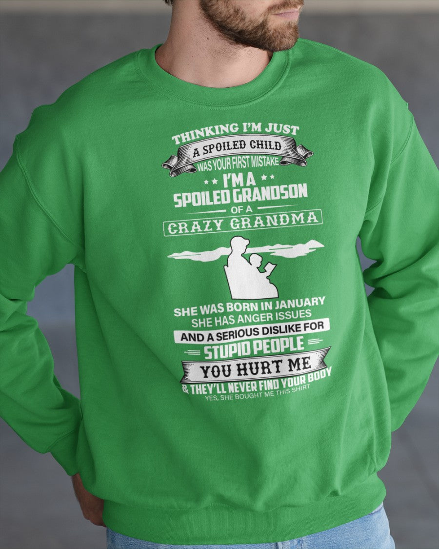 Spoiled by Grandma Shirt January Edition – From Grandma to Grandson NGHL01 (SKU-GMS2-01)