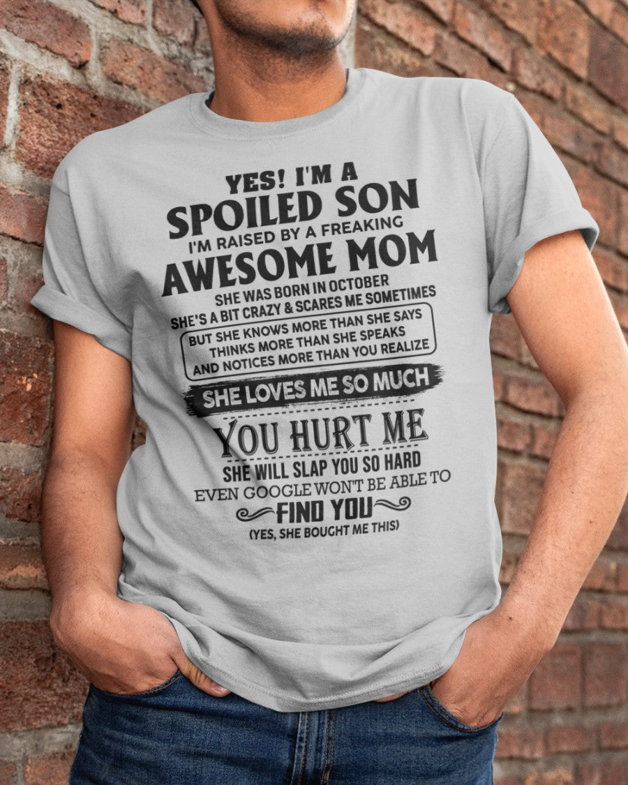 October - Awesome Mom - Perfect gift for son From Mom - NGHL10 (SKU-SPW-10)
