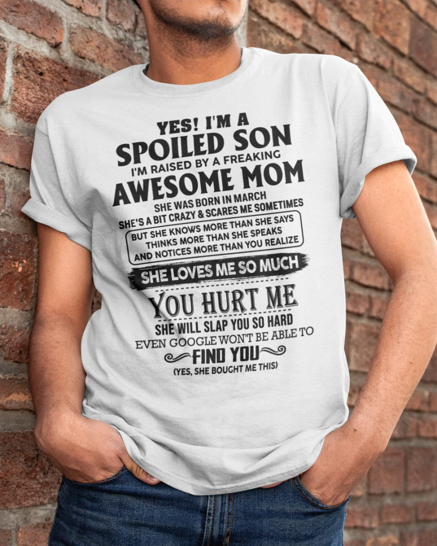 March - Awesome Mom - Perfect Gift For Your Son From Mom - NGHL03 (SKU-SPW-03)