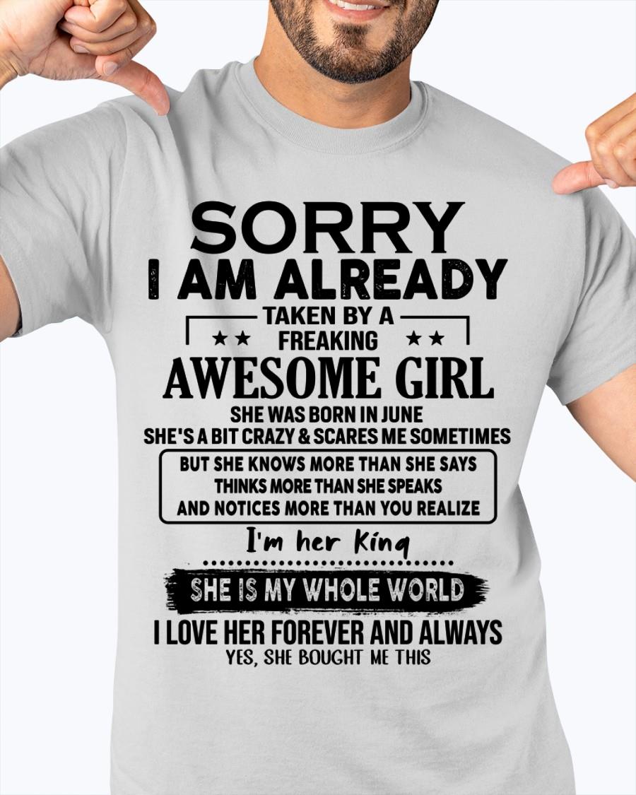June - Awesome Girl born in June - Special gift for your boyfriend - From Wife NGHL06 (SKU.AT16)