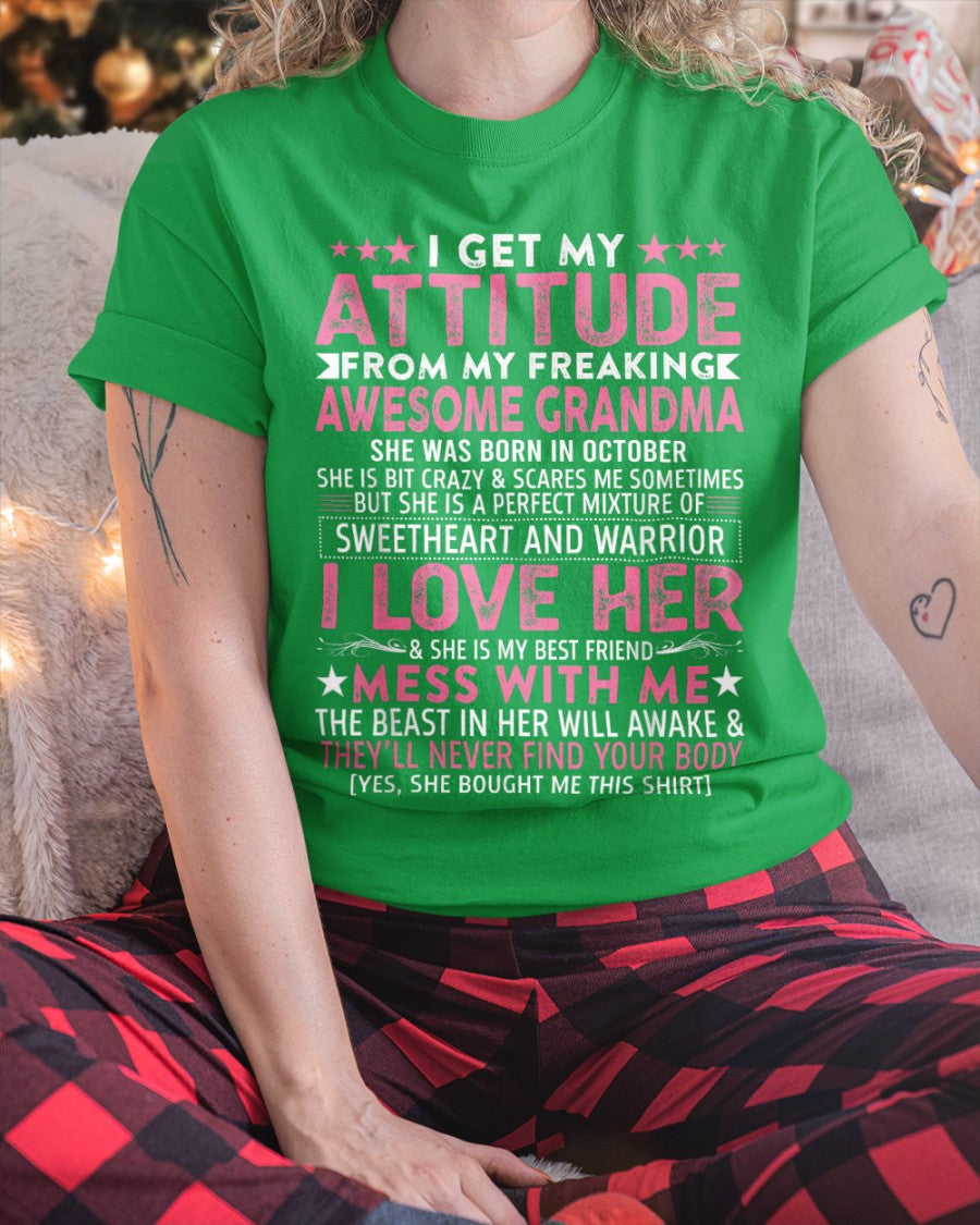 I GET MY ATTITUDE FROM MY GRANDMA OCTOBER EDITION – FROM GRANDMA TO GRANDDAUGHTER NGHL10 (SKU07-163-10)