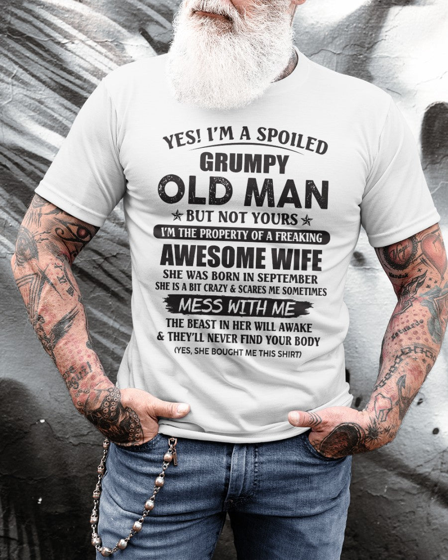 Awesome wife September - Perfect gift for your husband from wife  - NGHL09 (SKU96-68-09)
