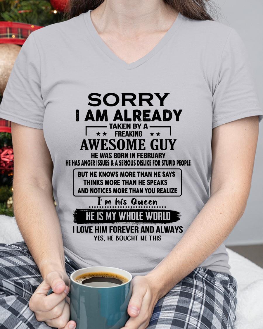 February - Awesome Boyfriend Born In February- Special gift for your Girlfriend - From Husband NGHL02 (SKUT08-11-02)