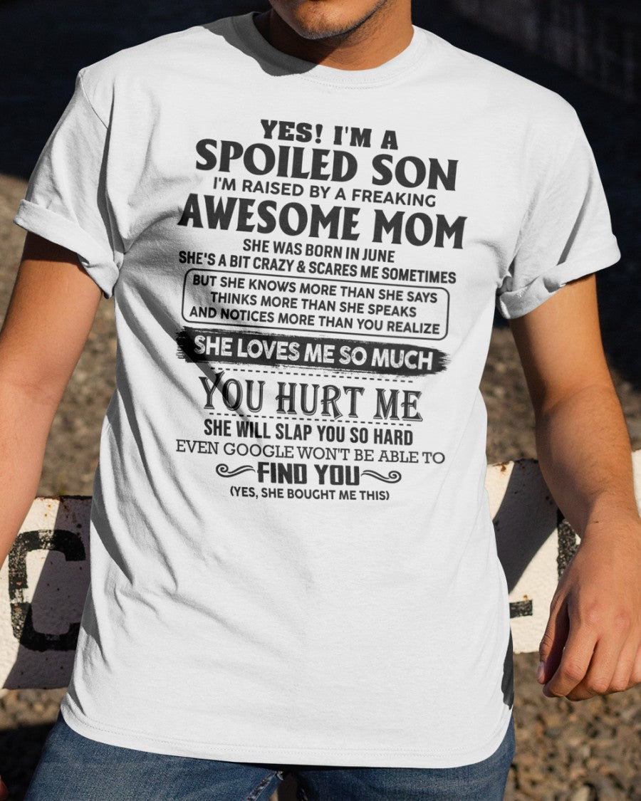 June - Awesome Mom - Perfect Gift For Your Son (SKU-SPW-06)