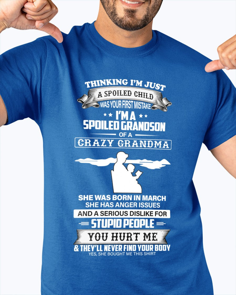 Spoiled by Grandma Shirt March Edition – From Grandma to Grandson NGHL03 (SKU-GMS2-03)