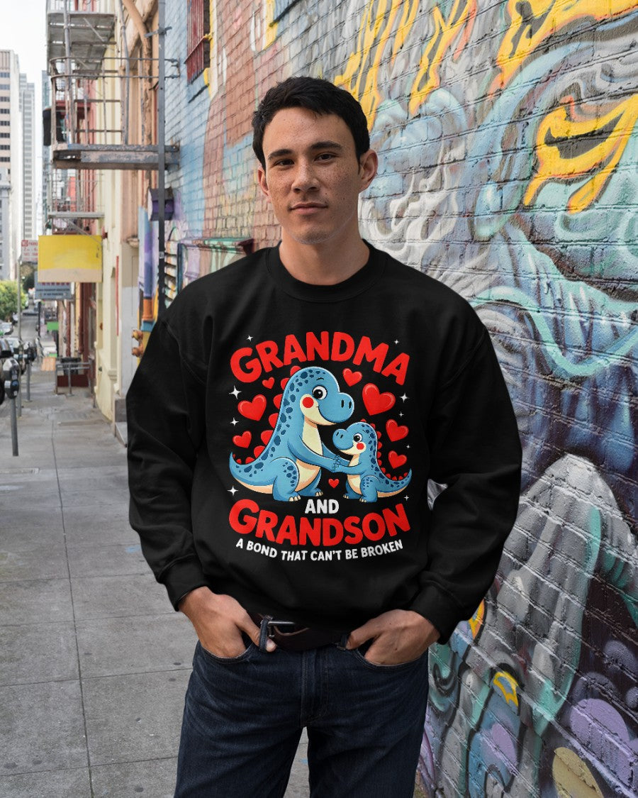 GRANDMA AND GRANDSON A BOND THAT CAN'T BE BROKEN DINOSAUR UNISEX T-SHIRT NGHL00 (SKU-GMS3)